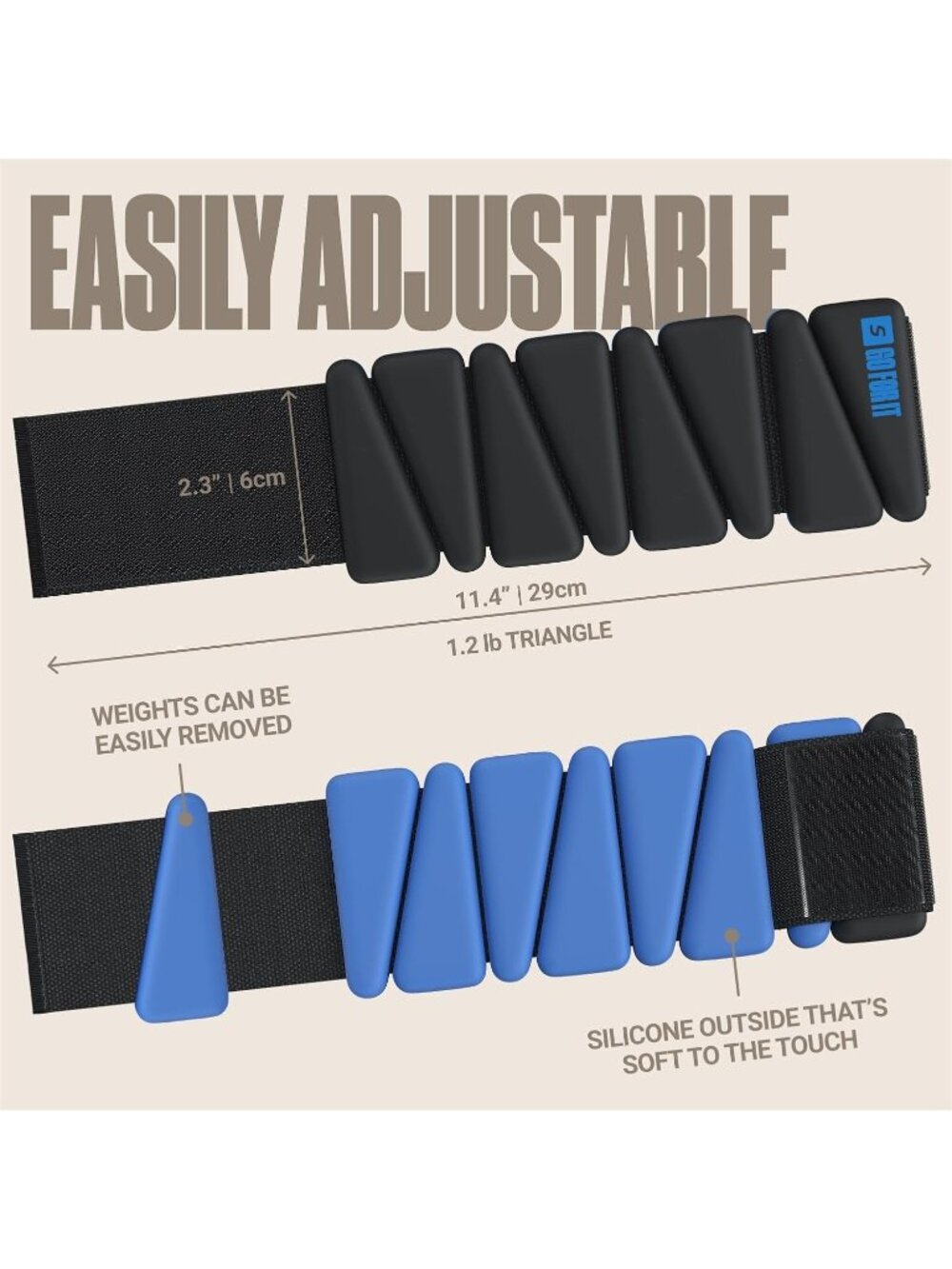 SPORTBIT Wrist and Ankle Weights Set of 2 (1lb Each)
